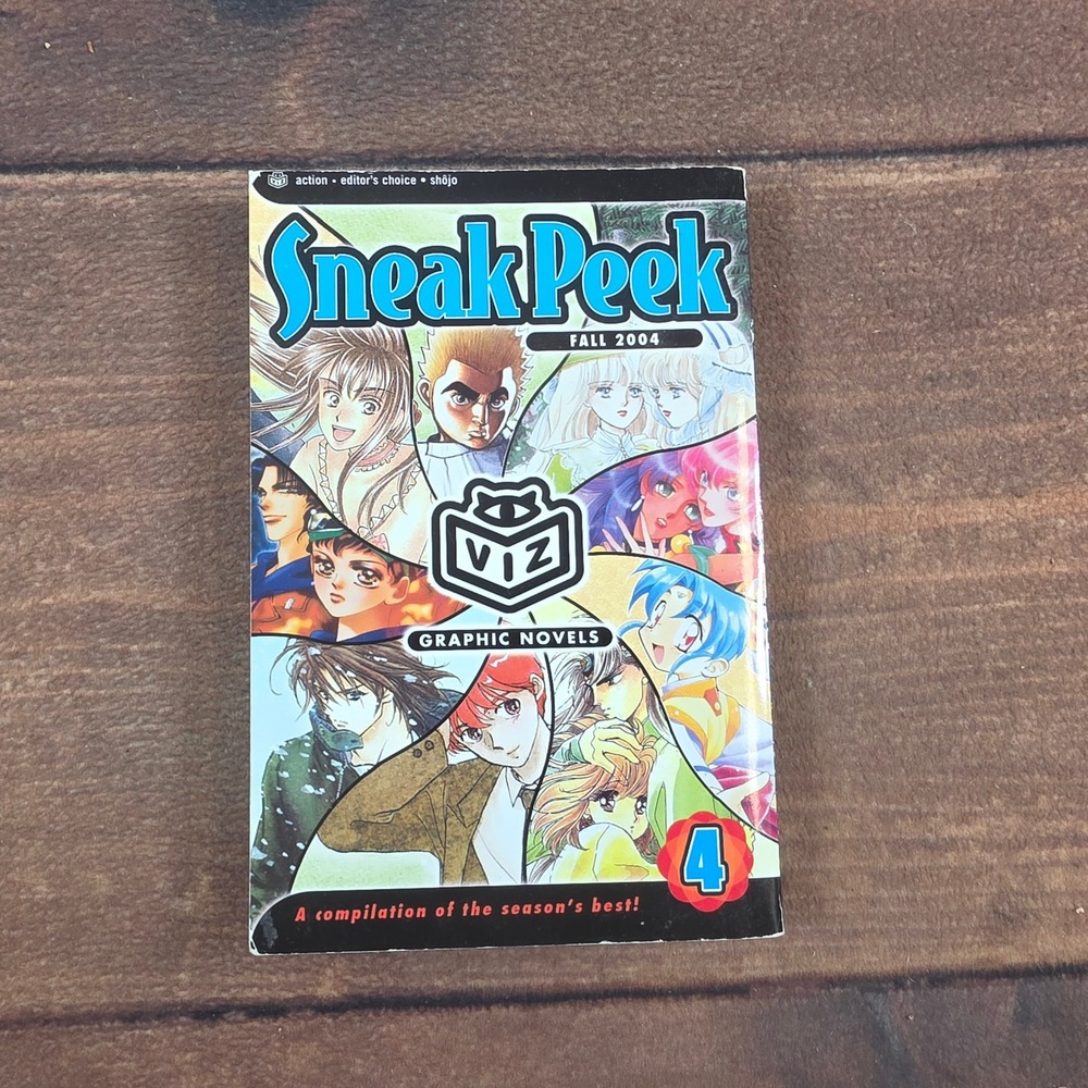 Viz Media Sneak Peek Fall 2004 Vol 4 Manga Sampler OS Multicolor Good Promo Book